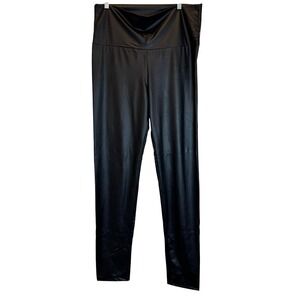 Cherish Black Faux Leather Witchy Gothic Edgy Leggings Pants Baselayer Size‎ 2X